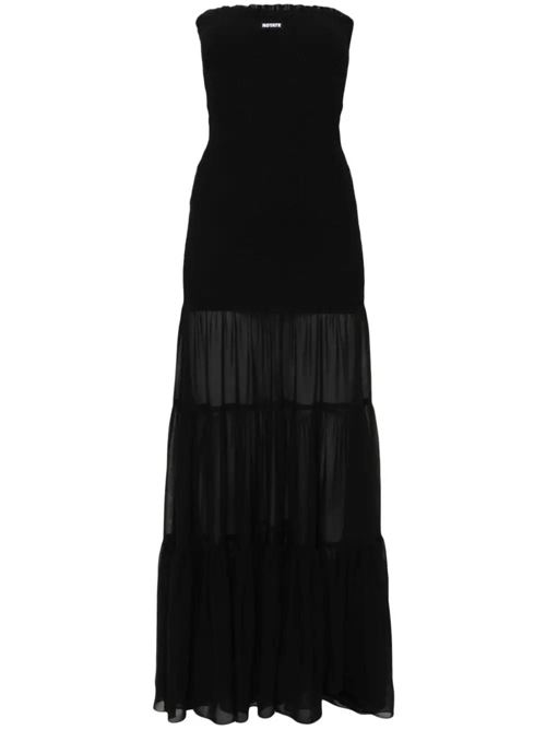 black crepe texture dress ROTATE BIRGERCHR | 112111100BCR10441000